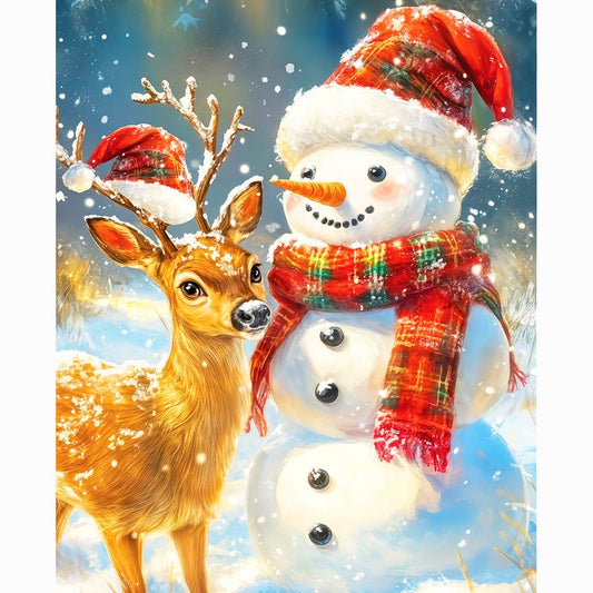 Diamond Painting Kits 15.7" x 19.6" (40 x 50cm) Frosty Friends - Diamond Painting Kit