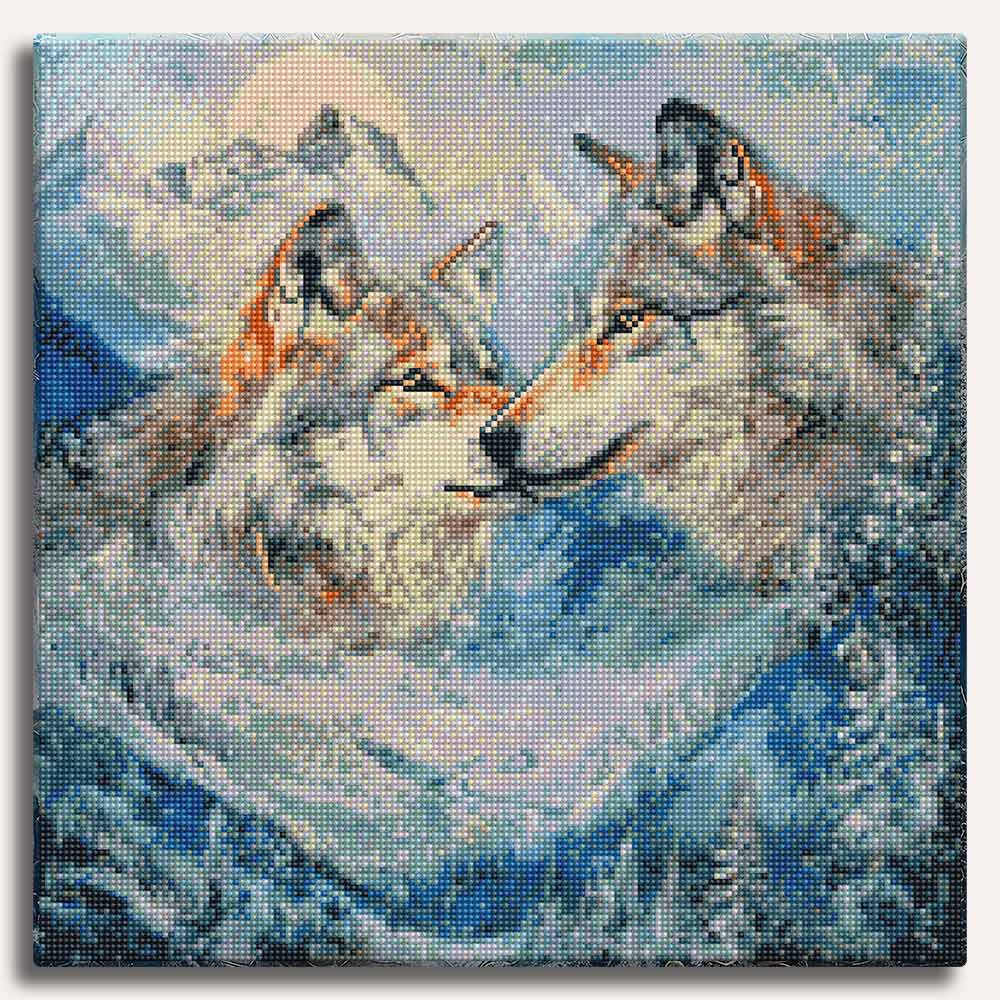 Diamond Painting Kits 9.8" x 9.8" (25x25cm) Frozen Wilderness Bond - Diamond Painting Kit