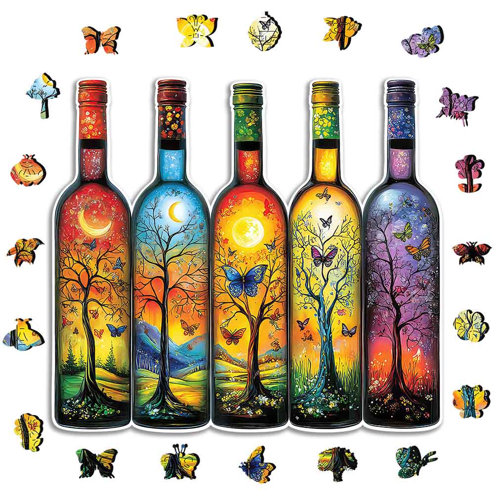 Animal Jigsaw Puzzle > Wooden Jigsaw Puzzle > Jigsaw Puzzle A5 🔥Last Day - Secret Bottles - Wooden Jigsaw Puzzle