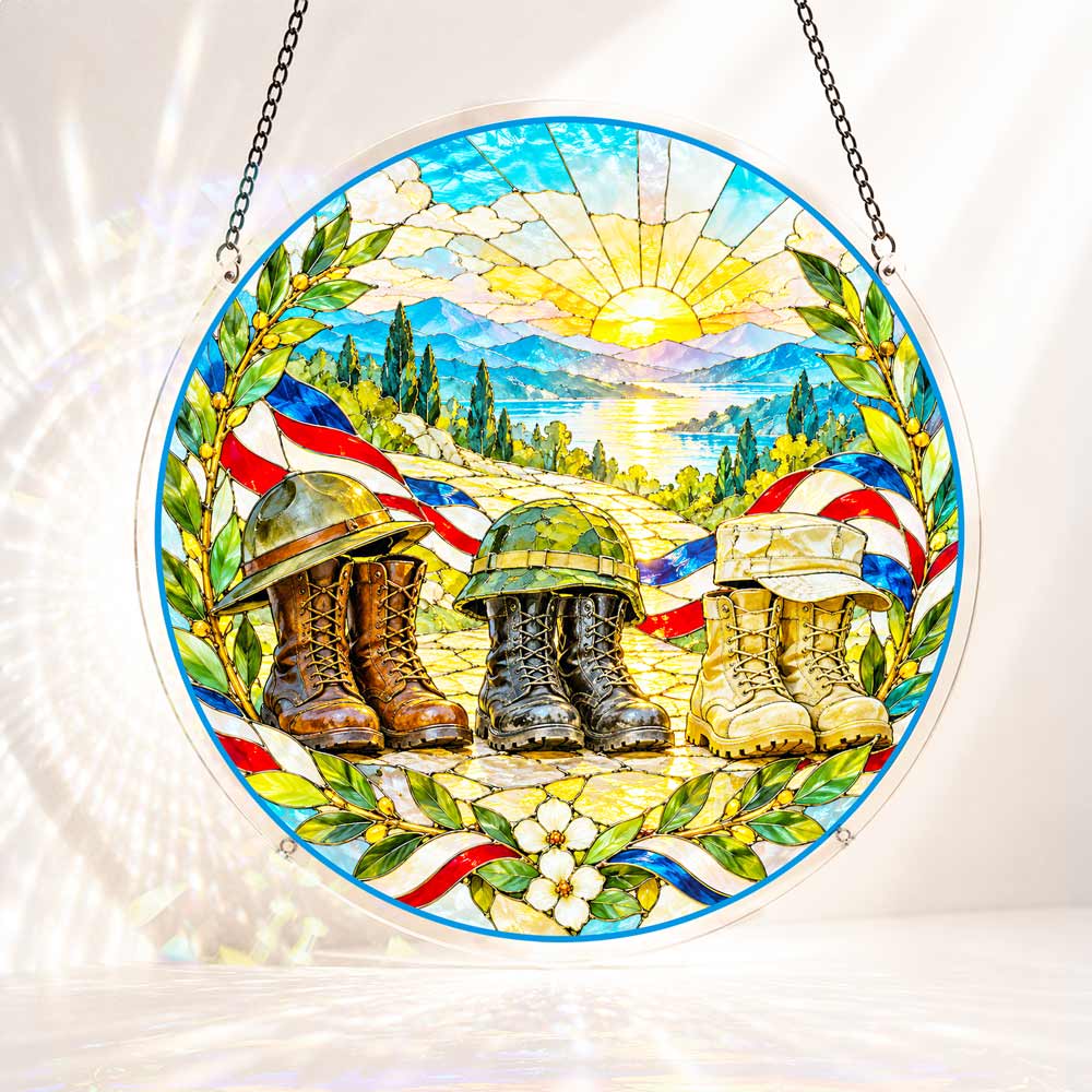 Acrylic Jigsaw Puzzle S - (7 inch) Acrylic Jigsaw Puzzle Suncatcher - Generations of Service
