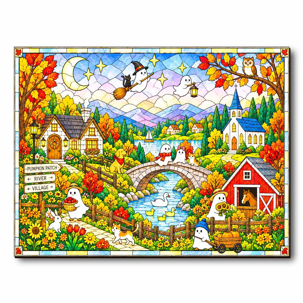 Wooden Jigsaw Puzzles A5/Small Ghost Village - Wooden Jigsaw Puzzle