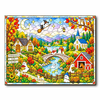 Wooden Jigsaw Puzzles A5/Small Ghost Village - Wooden Jigsaw Puzzle