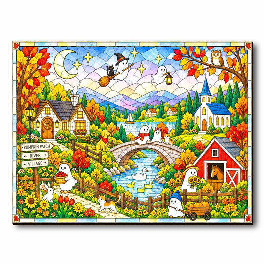 Wooden Jigsaw Puzzles A5/Small Ghost Village - Wooden Jigsaw Puzzle