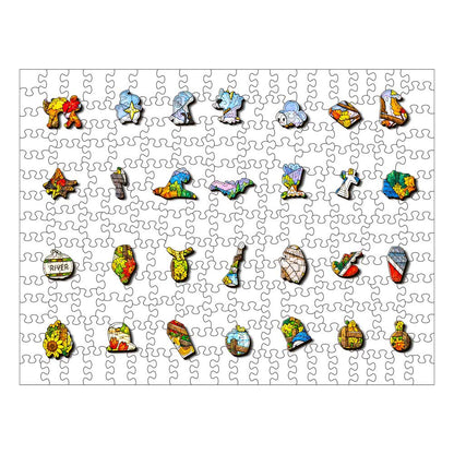Wooden Jigsaw Puzzles Ghost Village - Wooden Jigsaw Puzzle