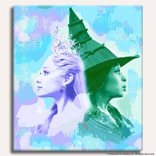 Painting By Numbers Kits 19.7" x 11" (50x28 cm) Glinda & Elphaba - Paint By Numbers Kit