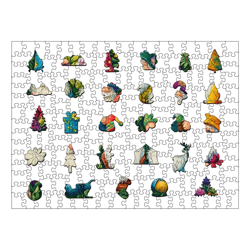 Wooden Jigsaw Puzzles Happy Gnomes - Wooden Jigsaw Puzzle