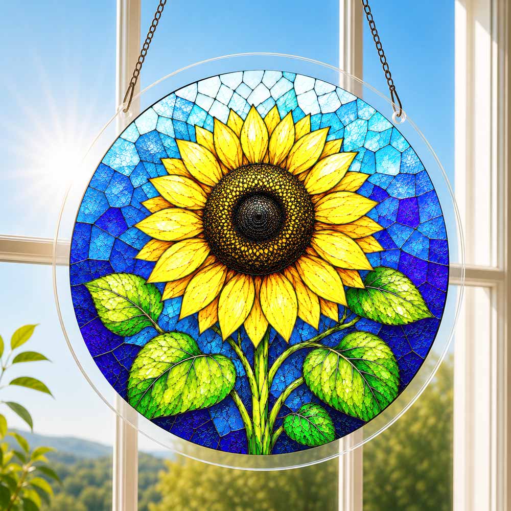 Acrylic Jigsaw Puzzle Acrylic Jigsaw Puzzle Suncatcher - Golden Sunflower