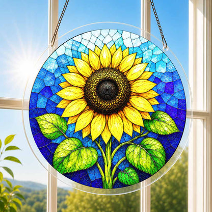 Acrylic Jigsaw Puzzle Acrylic Jigsaw Puzzle Suncatcher - Golden Sunflower