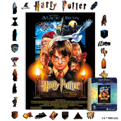 Animal Jigsaw Puzzle > Wooden Jigsaw Puzzle > Jigsaw Puzzle A4 + Wooden Gift Box Harry Potter and the Sorcerer's Stone - Wooden Jigsaw Puzzle
