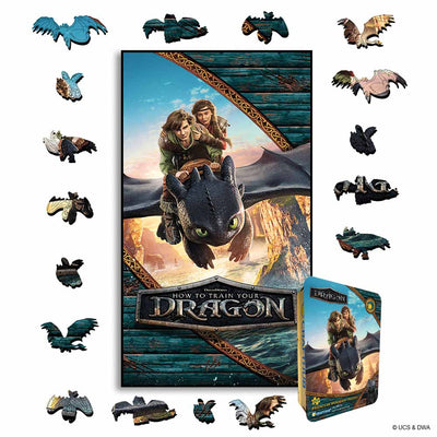 Animal Jigsaw Puzzle > Wooden Jigsaw Puzzle > Jigsaw Puzzle A4 + Wooden Gift Box Sky Riders - Wooden Jigsaw Puzzle