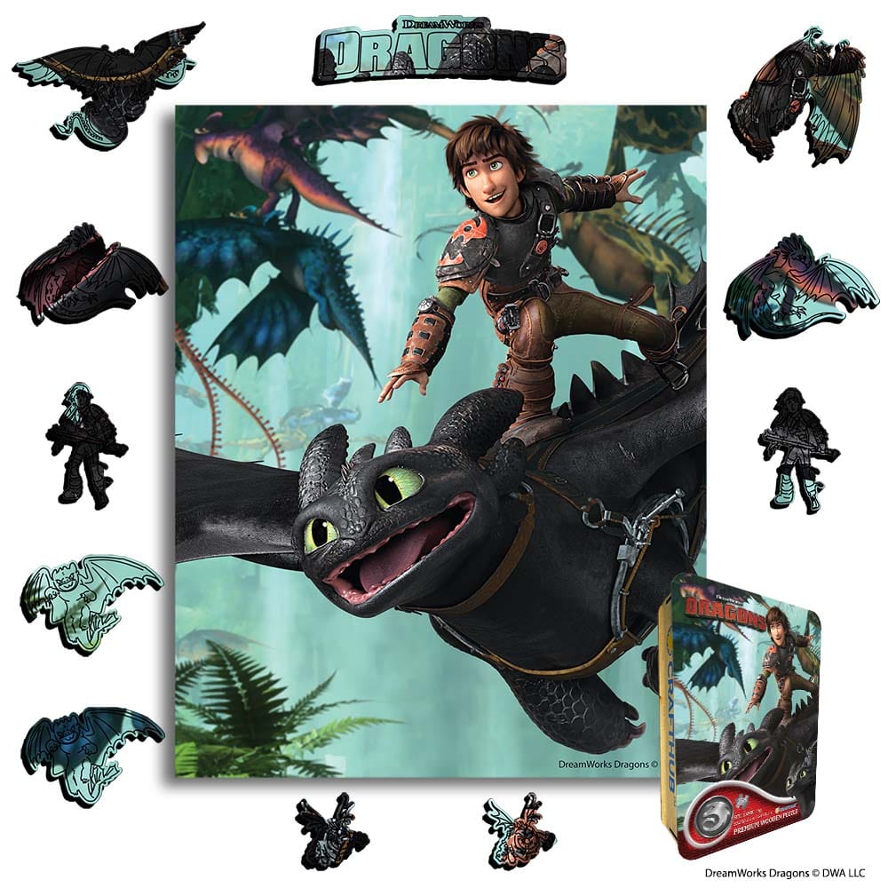 Wooden Jigsaw Puzzles A4 + Wooden Gift Box Flight Brothers - Wooden Jigsaw Puzzle