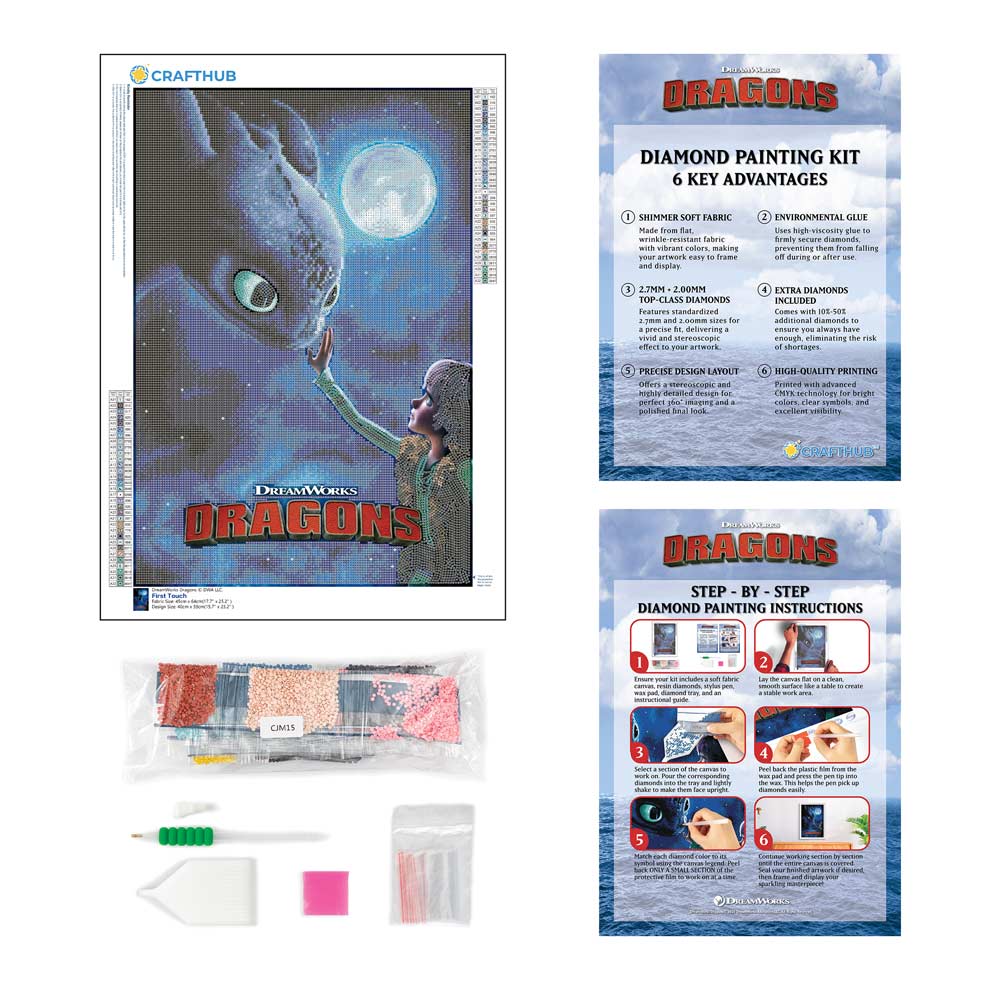 Diamond Painting Kits 15.8" x 23.2" | 40cm x 59cm First Touch - Diamond Painting Kit