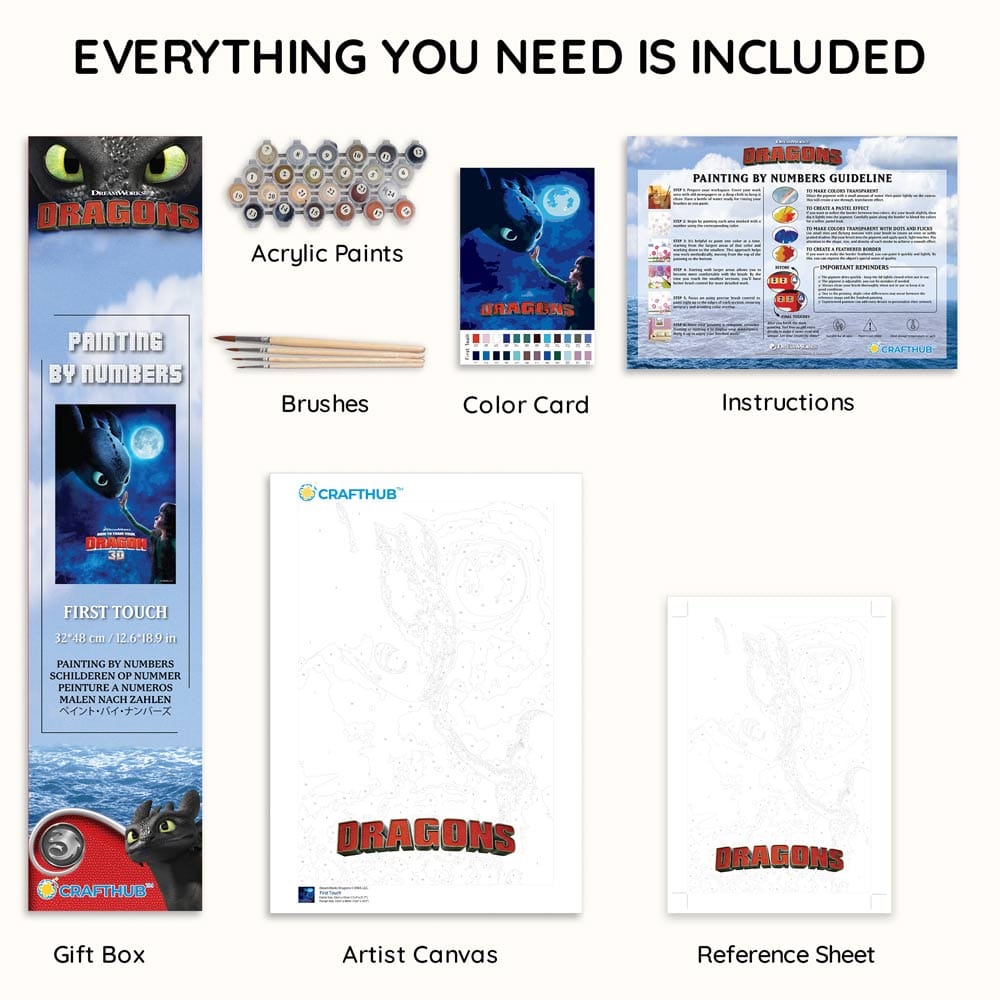 Painting By Numbers Kits 12.6" x 18.9" (32x48cm) First Touch - Paint By Numbers Kit