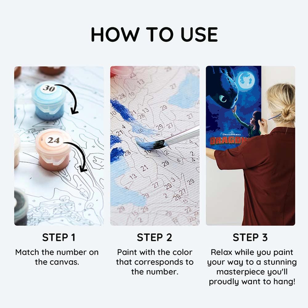 Painting By Numbers Kits 12.6" x 18.9" (32x48cm) First Touch - Paint By Numbers Kit