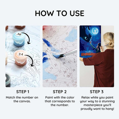 Painting By Numbers Kits 12.6" x 18.9" (32x48cm) First Touch - Paint By Numbers Kit