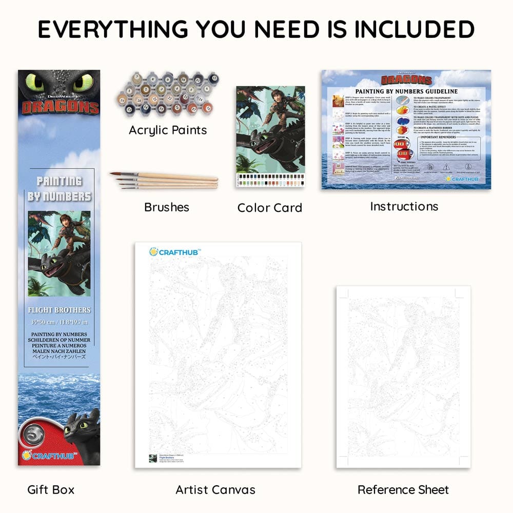 Painting By Numbers Kits 13.8" x 19.7" (35x50cm) Flight Brothers - Paint By Numbers Kit