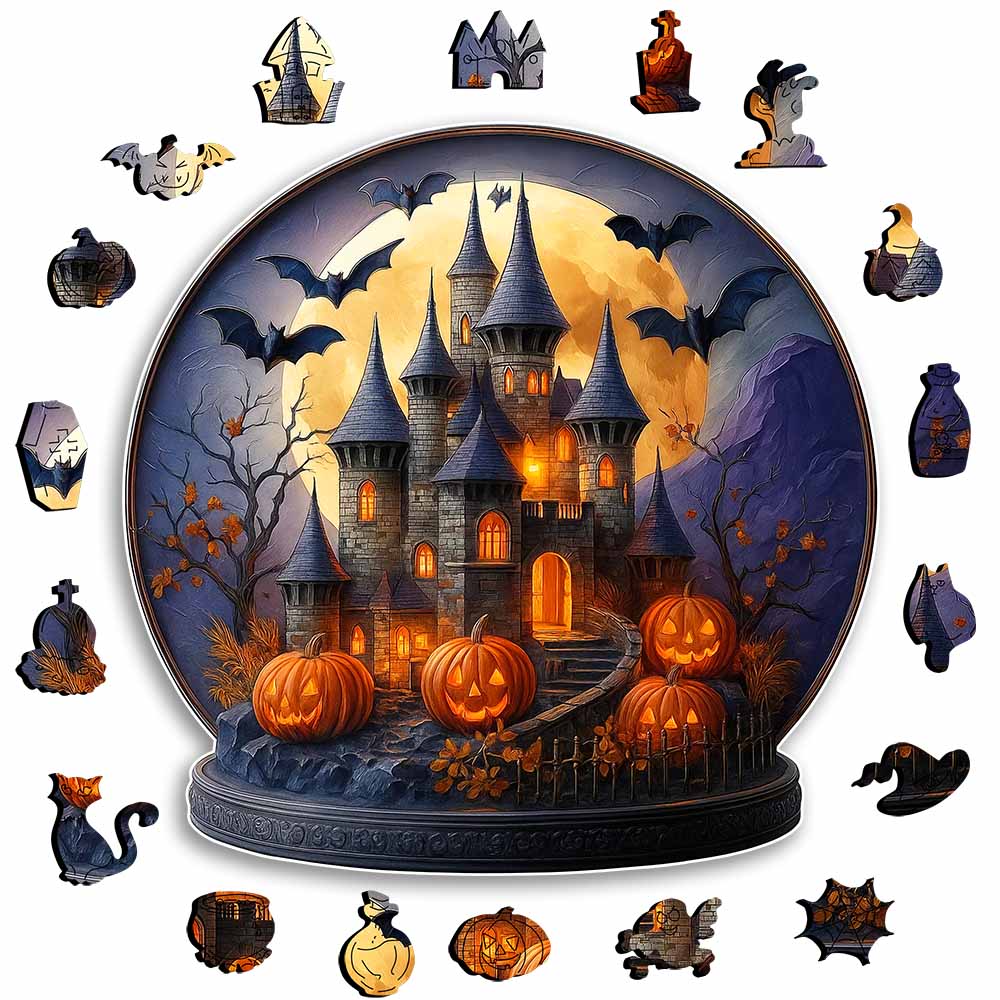 Wooden Jigsaw Puzzles Midnight Castle - Jigsaw Puzzle