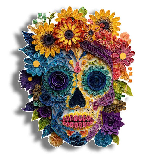 Wooden Jigsaw Puzzles Petal Skull - Jigsaw Puzzle