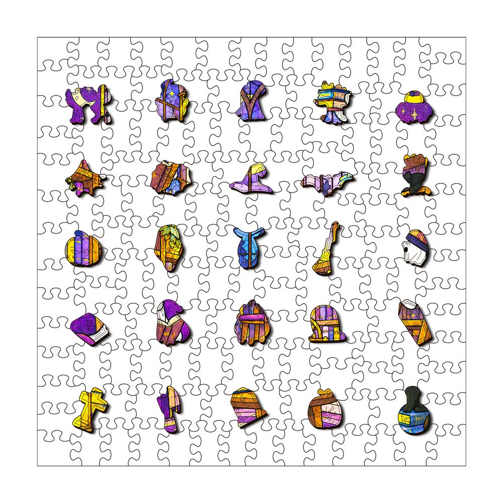 Wooden Jigsaw Puzzles Haunted Library - Jigsaw Puzzle