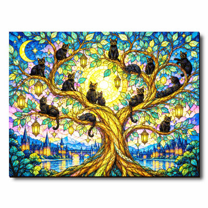 Wooden Jigsaw Puzzles Haunted Tree - Jigsaw Puzzle