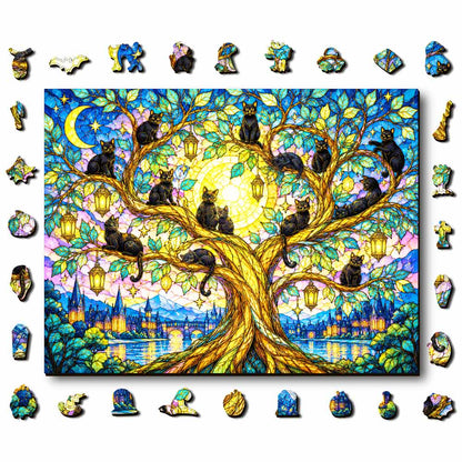Wooden Jigsaw Puzzles A5 Haunted Tree - Jigsaw Puzzle