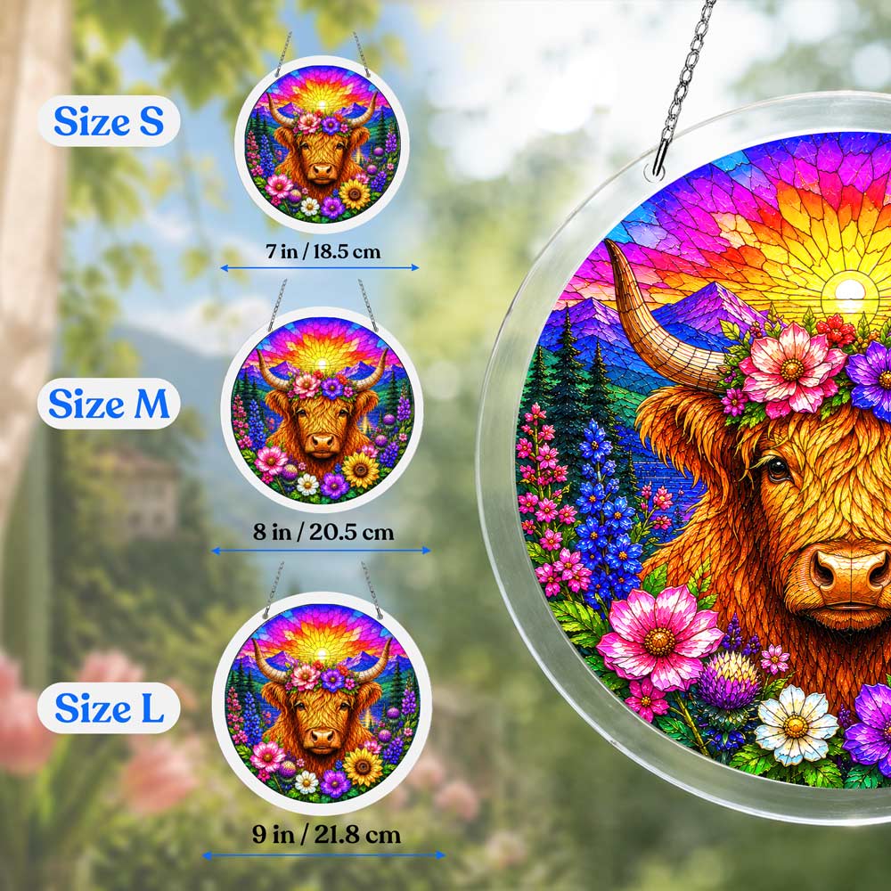 Acrylic Jigsaw Puzzle Acrylic Jigsaw Puzzle Suncatcher - Highland Cow