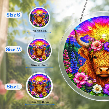 Acrylic Jigsaw Puzzle Acrylic Jigsaw Puzzle Suncatcher - Highland Cow
