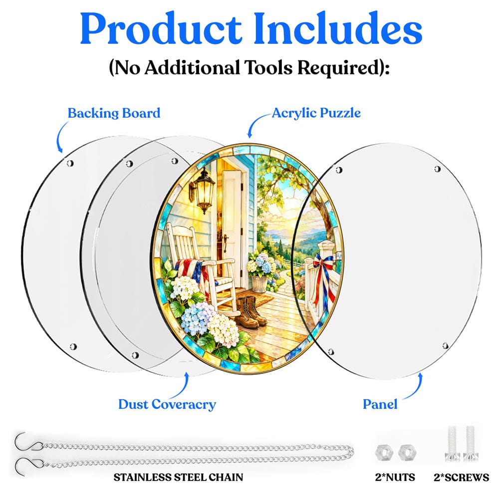 Acrylic Jigsaw Puzzle Acrylic Jigsaw Puzzle Suncatcher - Homefront Porch