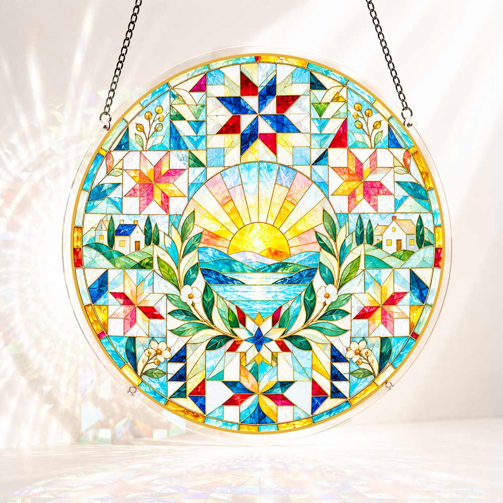 Acrylic Jigsaw Puzzle S - (7 inch) Acrylic Jigsaw Puzzle Suncatcher - Homeward Harmony