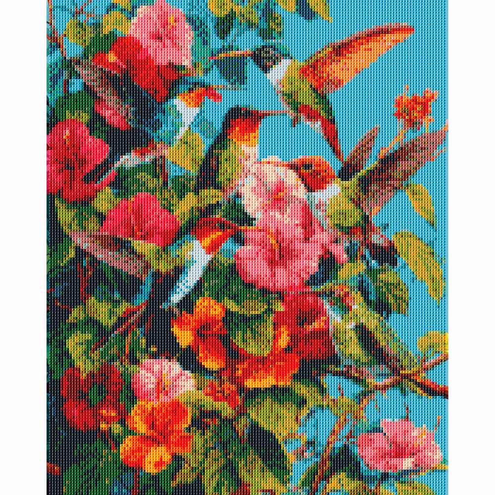 Diamond Painting Kits 15.7" x 19.6" (40 x 50cm) Hummingbird Garden - Diamond Painting Kit