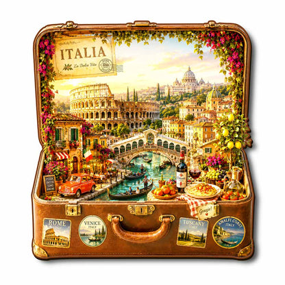 🔥Limited Edition🔥8-Pack World City Travel Case - Wooden Jigsaw Puzzle Set
