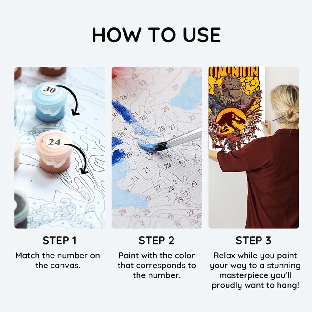 Painting By Numbers Kits 11.8" x 15.7" (30x40cm) Dominion - Paint By Numbers Kit