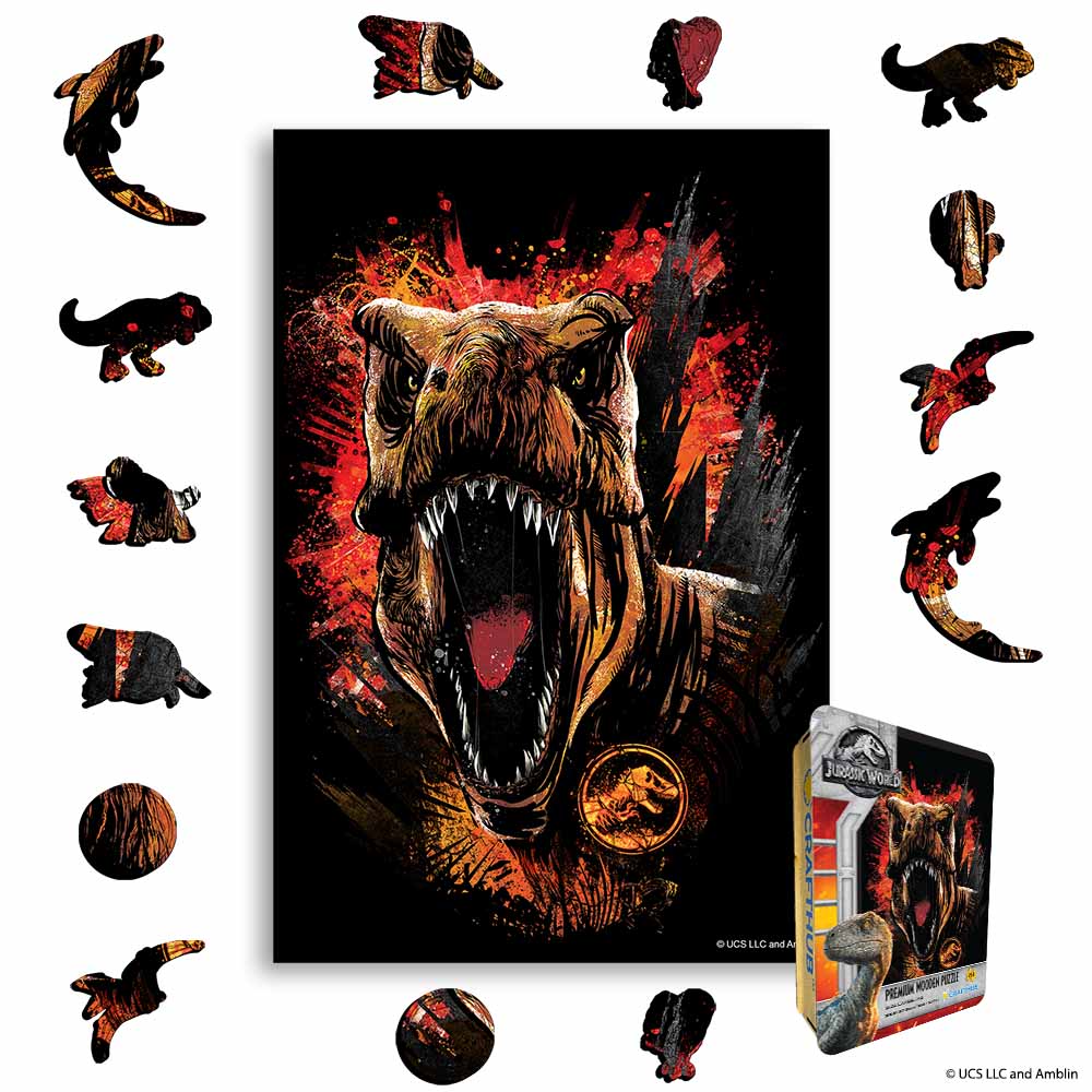 Wooden Jigsaw Puzzles A4 + Wooden Gift Box Savage Rex - Wooden Jigsaw Puzzle