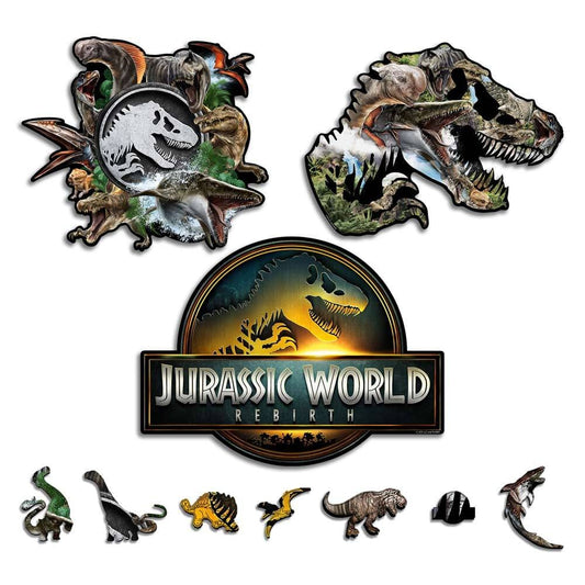 Wooden Jigsaw Puzzles 3-Pack Jurassic World Rebirth™ - Wooden Jigsaw Puzzle Set