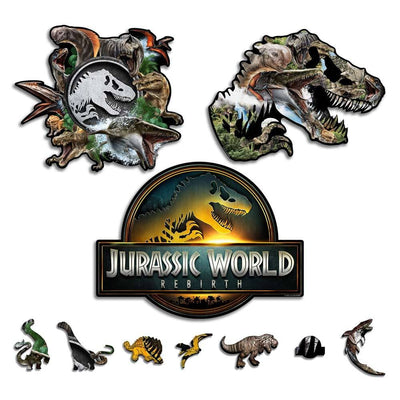 Wooden Jigsaw Puzzles 3-Pack Jurassic World Rebirth™ - Wooden Jigsaw Puzzle Set