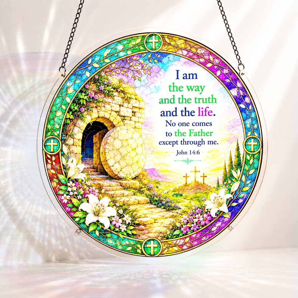 Animal Jigsaw Puzzle > Wooden Jigsaw Puzzle > Jigsaw Puzzle S - (7 inch) Acrylic Jigsaw Puzzle Suncatcher - John 14-6