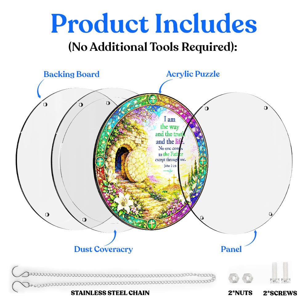 Animal Jigsaw Puzzle > Wooden Jigsaw Puzzle > Jigsaw Puzzle Acrylic Jigsaw Puzzle Suncatcher - John 14-6