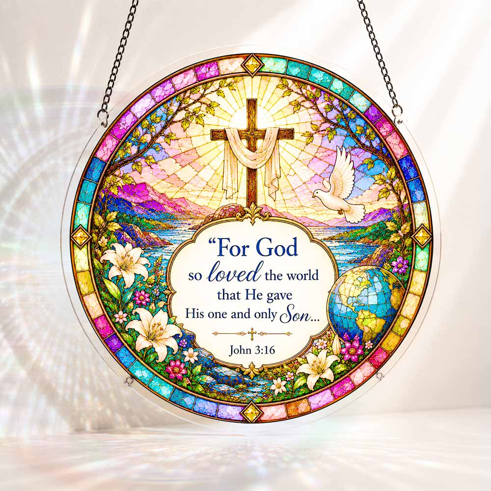 Animal Jigsaw Puzzle > Wooden Jigsaw Puzzle > Jigsaw Puzzle S - (7 inch) Acrylic Jigsaw Puzzle Suncatcher - John 3:16