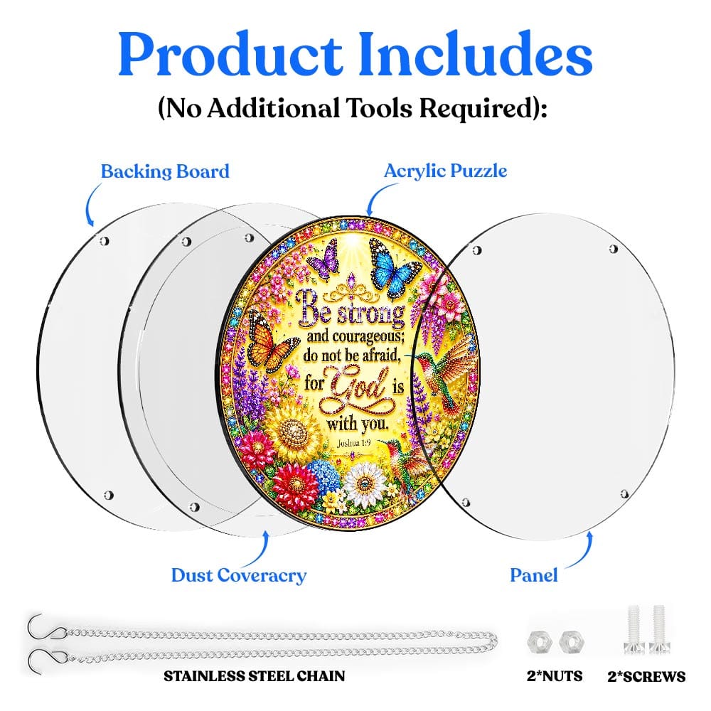 Animal Jigsaw Puzzle > Wooden Jigsaw Puzzle > Jigsaw Puzzle Acrylic Jigsaw Puzzle Suncatcher - Joshua 1:9