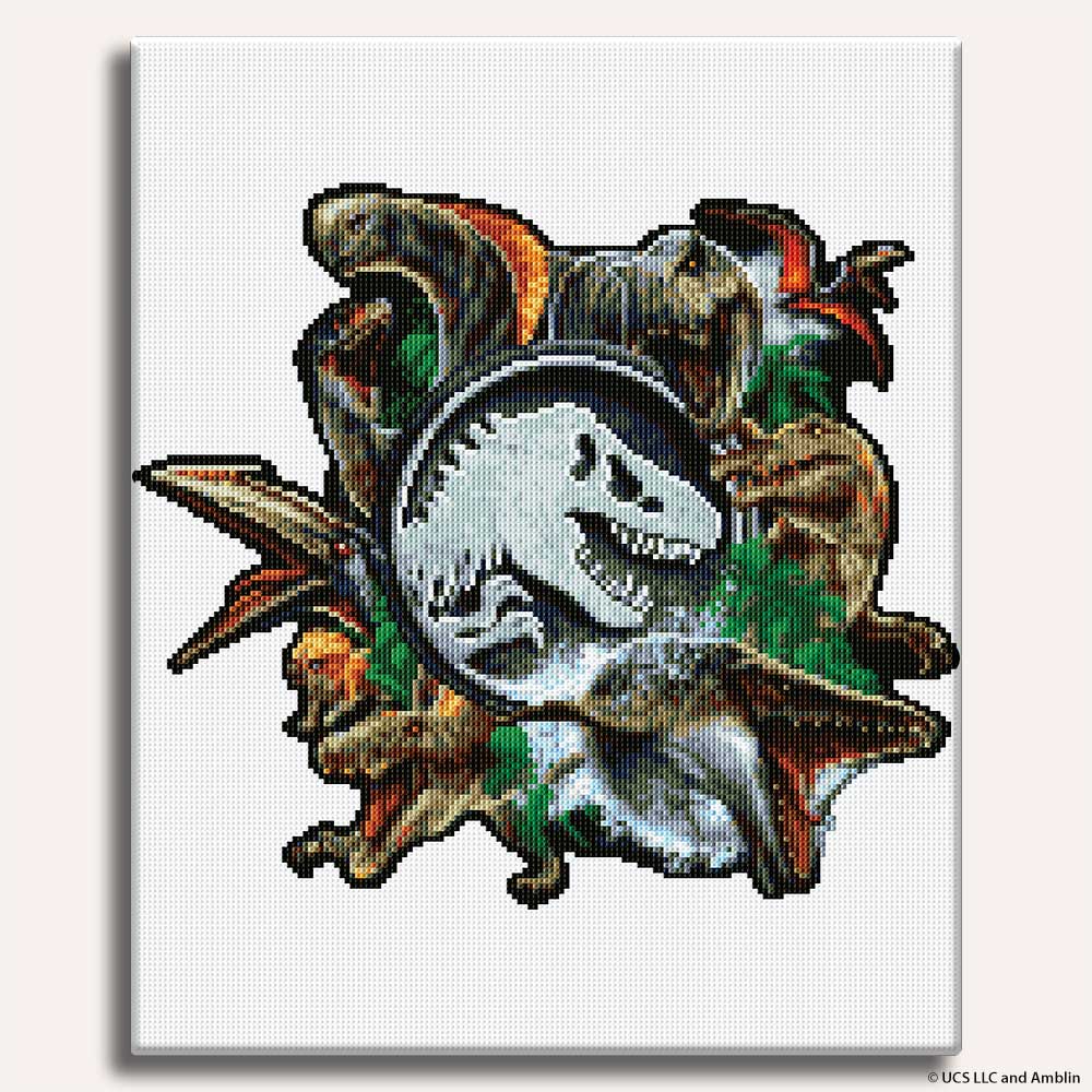Diamond Painting Kits 17.6" x 21.5" / 45cm x 55cm Jurassic Icons - Diamond Painting Kit