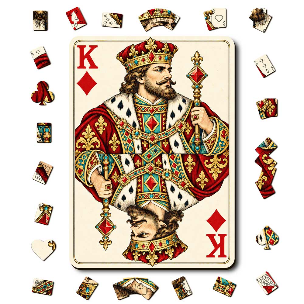 Animal Jigsaw Puzzle > Wooden Jigsaw Puzzle > Jigsaw Puzzle A5/Small King Diamond - Wooden Jigsaw Puzzle