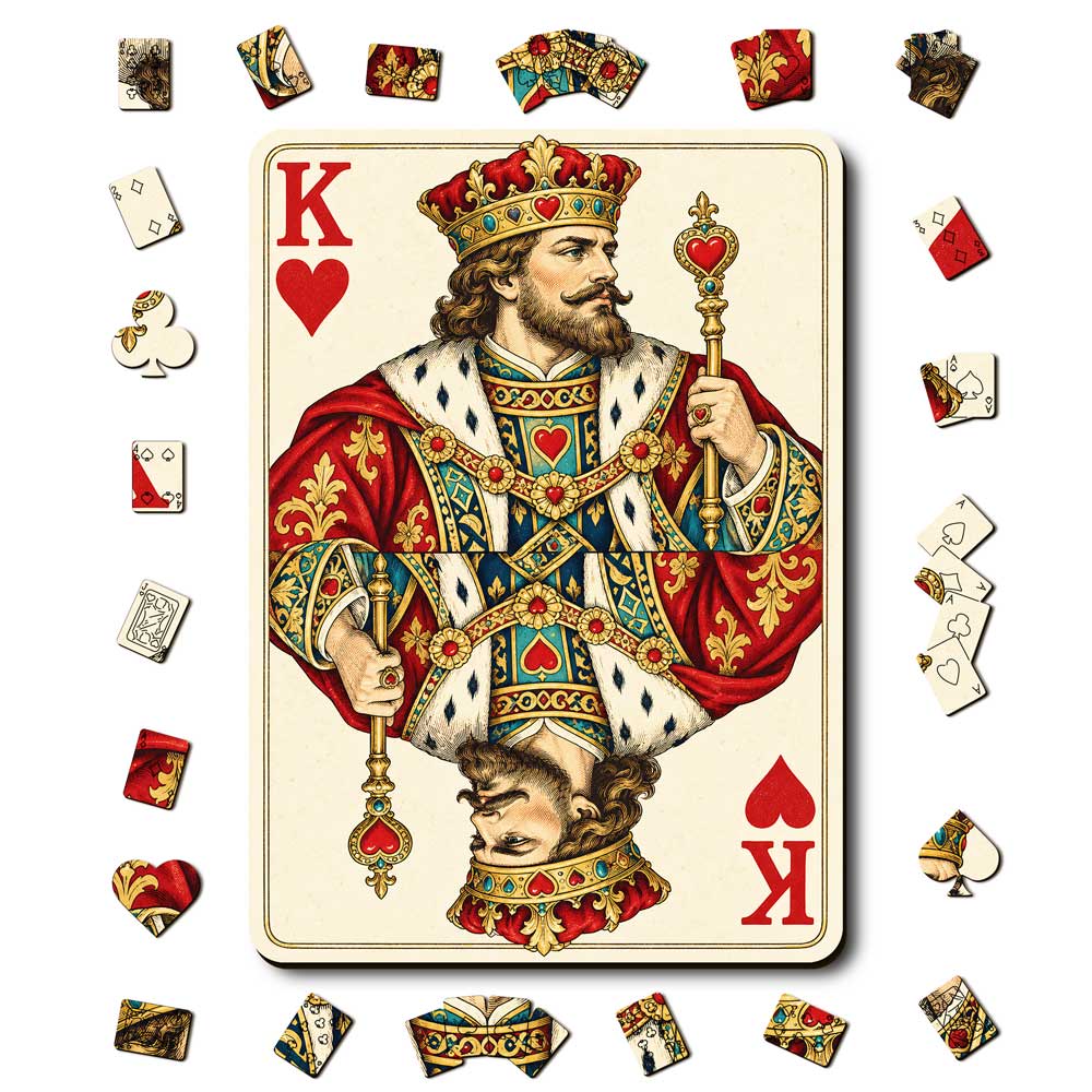 Animal Jigsaw Puzzle > Wooden Jigsaw Puzzle > Jigsaw Puzzle A5/Small King Heart - Wooden Jigsaw Puzzle