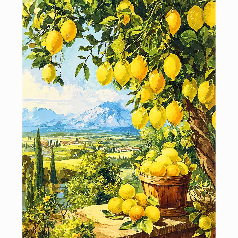 Diamond Painting Kits 15.7" x 19.6" (40 x 50cm) Lemon Garden - Diamond Painting Kit