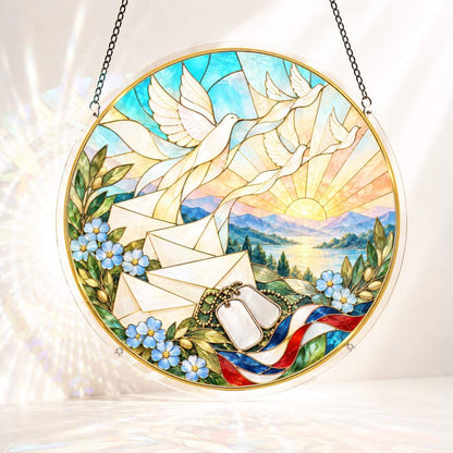 Acrylic Jigsaw Puzzle S - (7 inch) Acrylic Jigsaw Puzzle Suncatcher - Letters Become Doves
