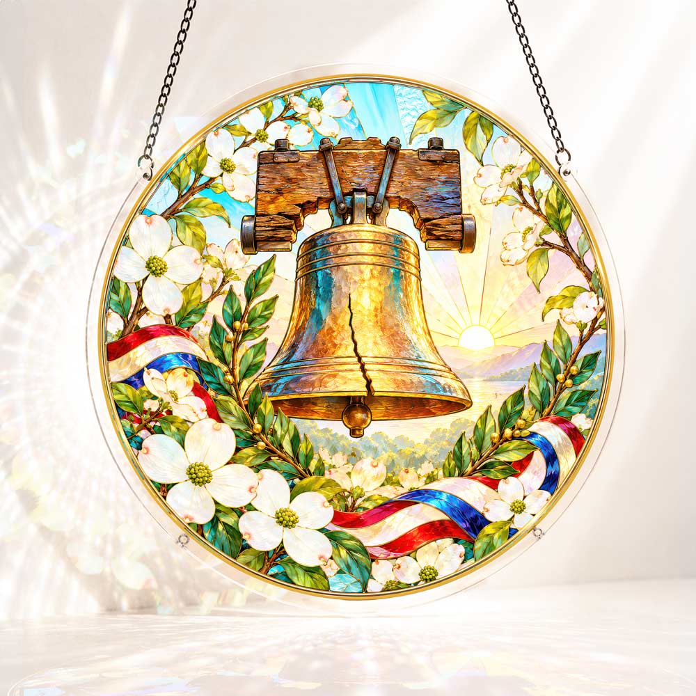 Acrylic Jigsaw Puzzle S - (7 inch) Acrylic Jigsaw Puzzle Suncatcher - Liberty Bell Garden
