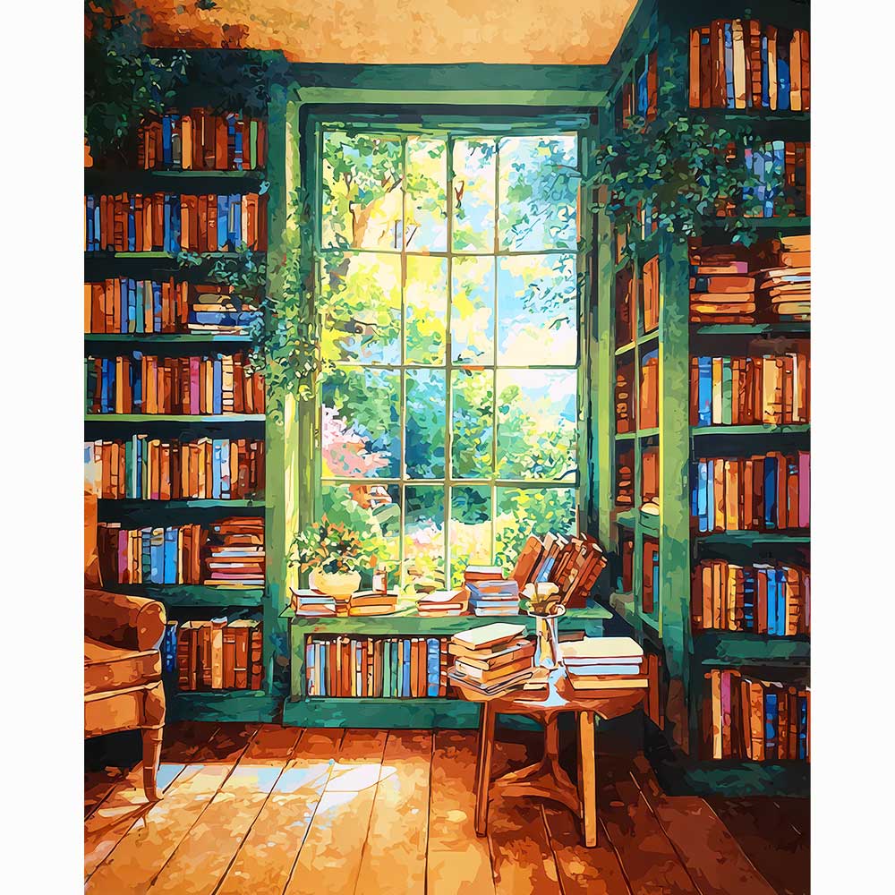 Diamond Painting Kits 15.7" x 19.6" (40 x 50cm) Library Love - Diamond Painting Kit
