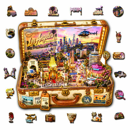 Animal Jigsaw Puzzle > Wooden Jigsaw Puzzle > Jigsaw Puzzle 🔥Limited Edition🔥8-Pack World City Travel Case - Wooden Jigsaw Puzzle Set