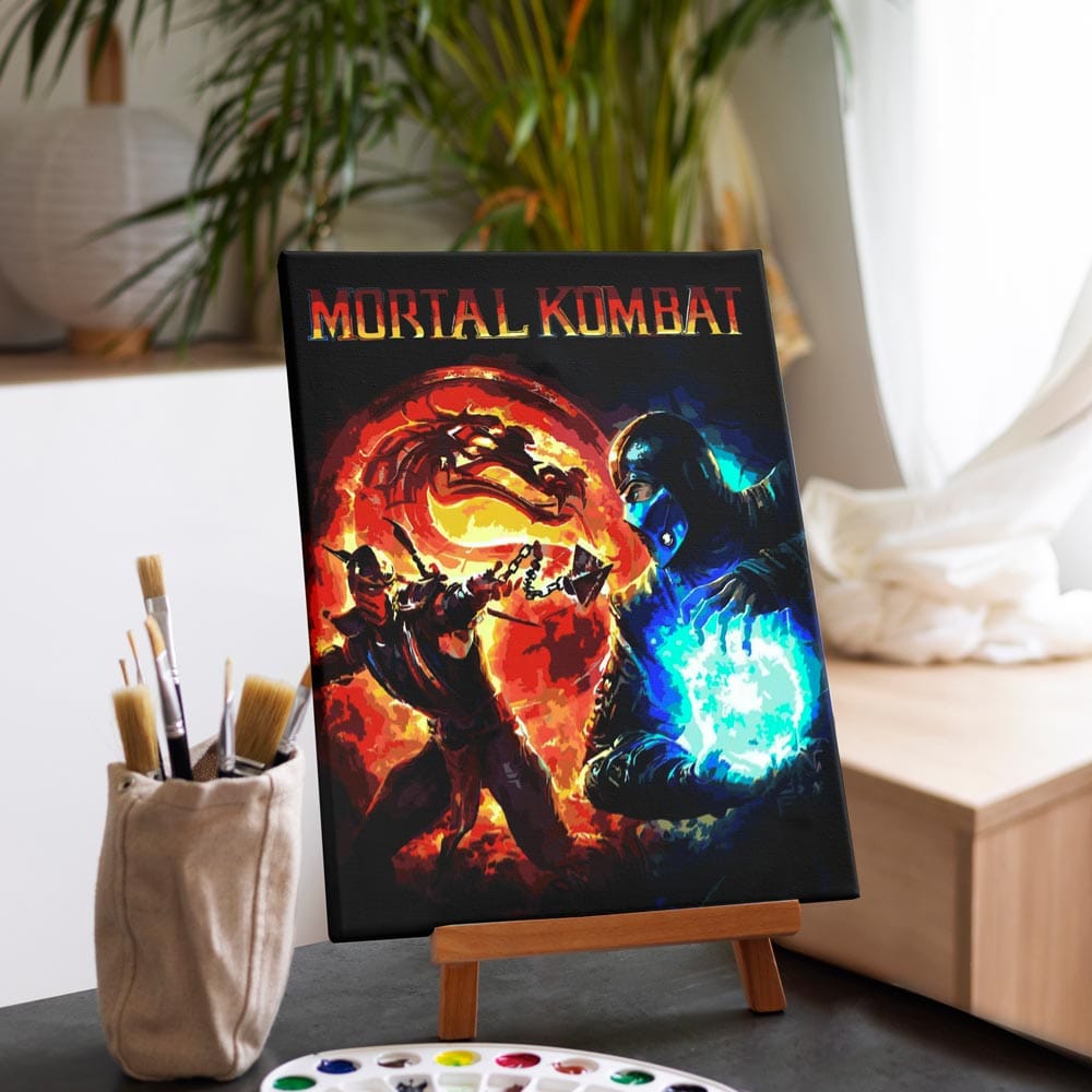 Painting By Numbers Kits 15.7" x 19.7" (40x50 cm) Mortal Kombat  - Paint By Numbers Kit