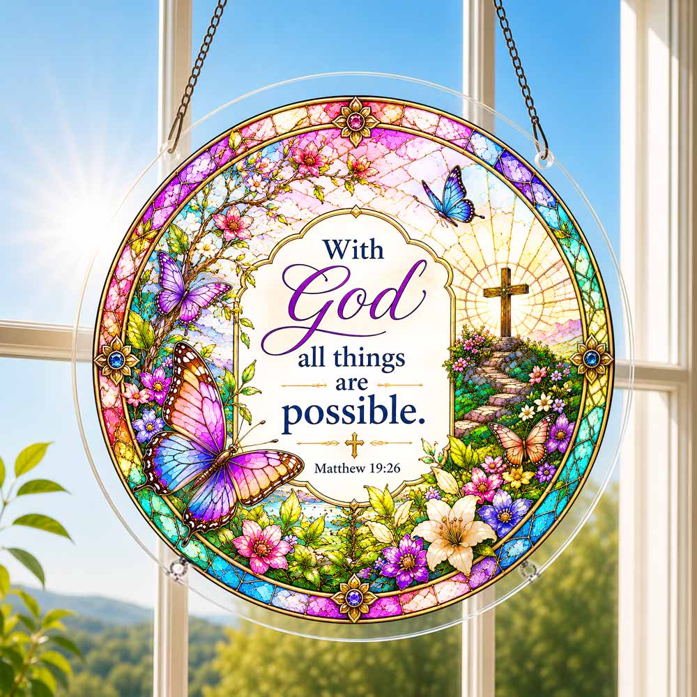 Animal Jigsaw Puzzle > Wooden Jigsaw Puzzle > Jigsaw Puzzle Acrylic Jigsaw Puzzle Suncatcher - Matthew 19:26