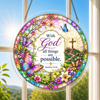 Animal Jigsaw Puzzle > Wooden Jigsaw Puzzle > Jigsaw Puzzle Acrylic Jigsaw Puzzle Suncatcher - Matthew 19:26